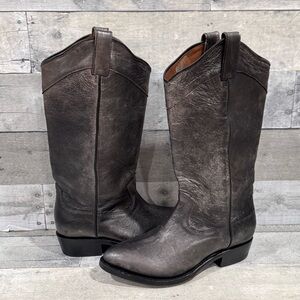 FRYE BILLY DAISY PULL ON BOOTS - DARK PEWTER - SZ - 8B